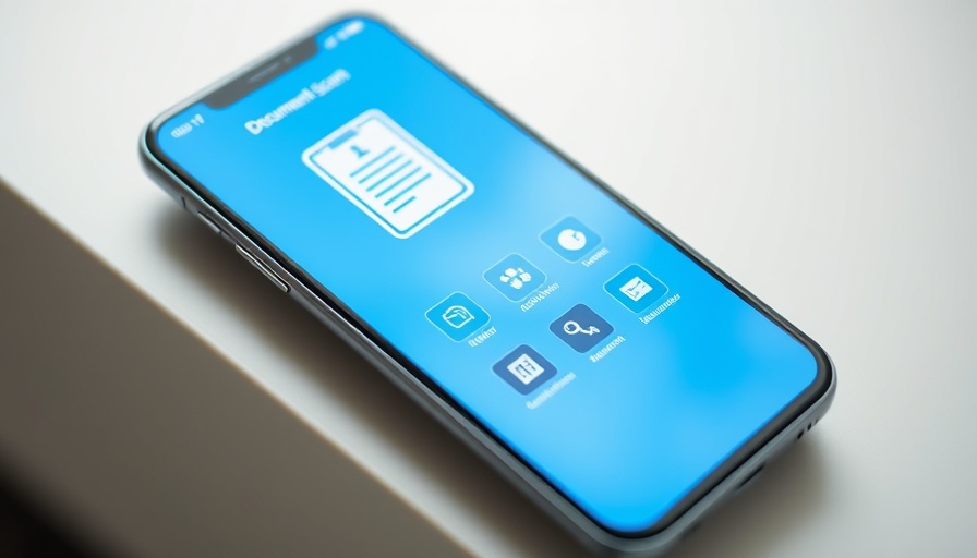 Document management app interface on smartphone screen.