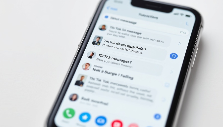 TikTok direct messaging interface showing user chats and options.