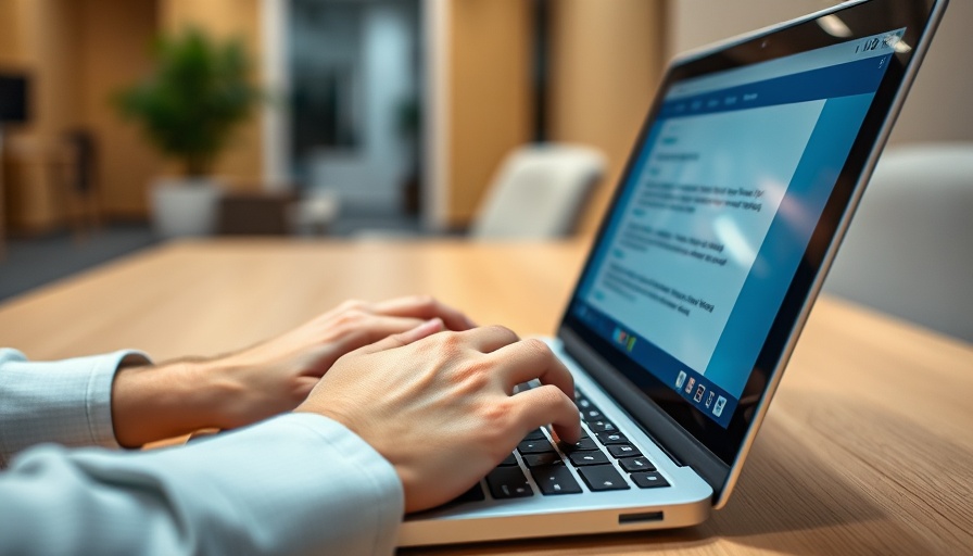 Person using laptop with email interface for best onboarding practices.