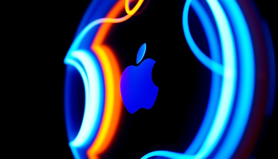 Neon Apple logo glowing, related to how to watch Apple announce the iPhone 17.