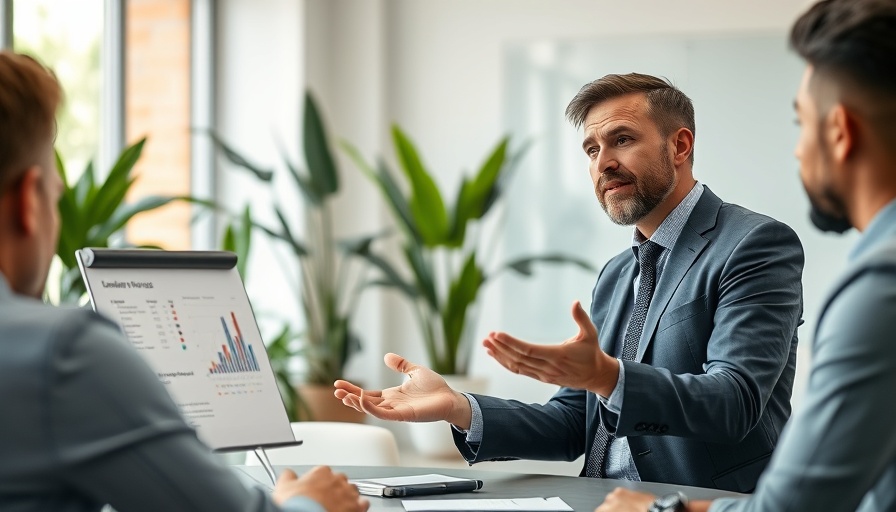 Professional businessman explaining in an office meeting, effective new hire onboarding process.