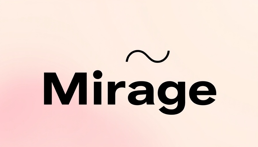 Mirage logo with pastel gradient background promoting AI video tools for parents