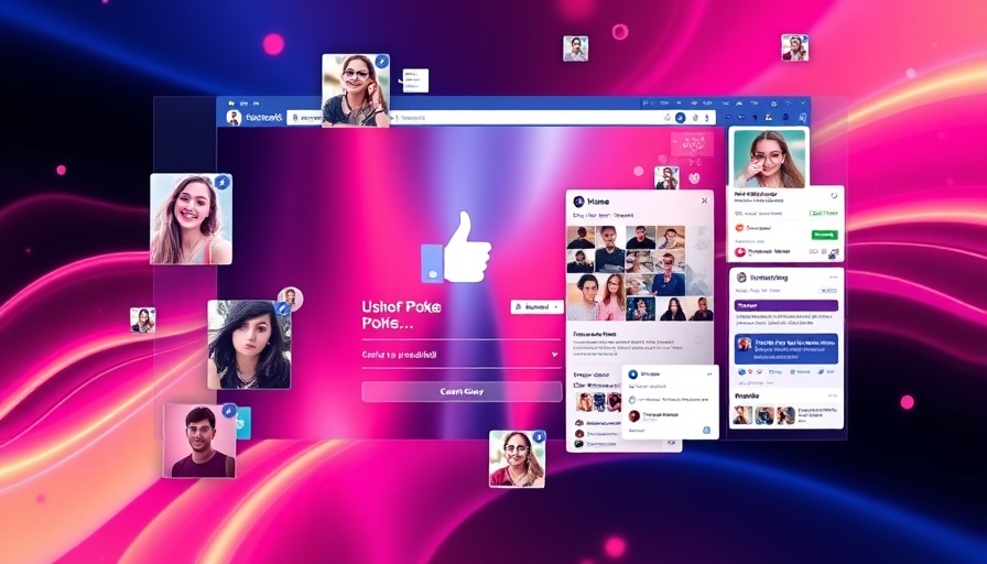 Facebook app screenshot showing Poke feature revival, user profiles, interactions.