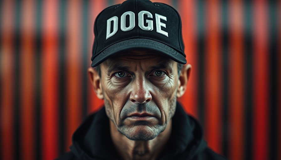 Elon Musk's $1 trillion pay package: man in DOGE cap, expressionless.