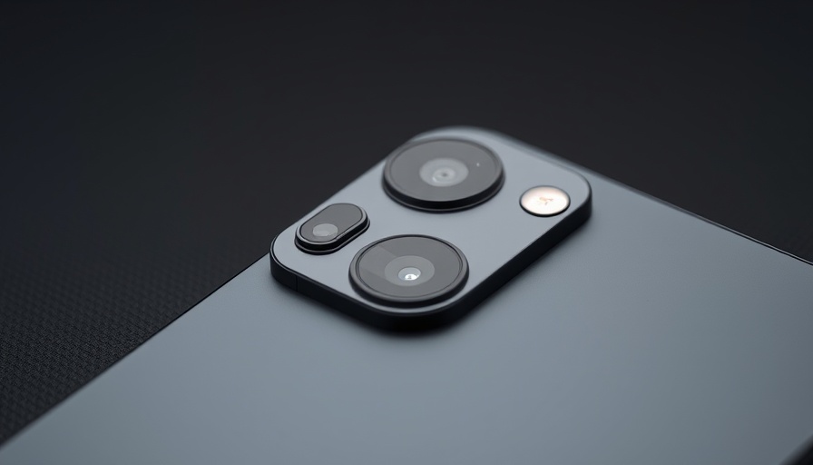 Detailed view of iPhone 17 camera features with triple-lens setup.