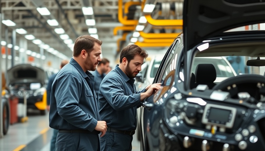 Jaguar Land Rover factory workers amid cyberattack concerns.
