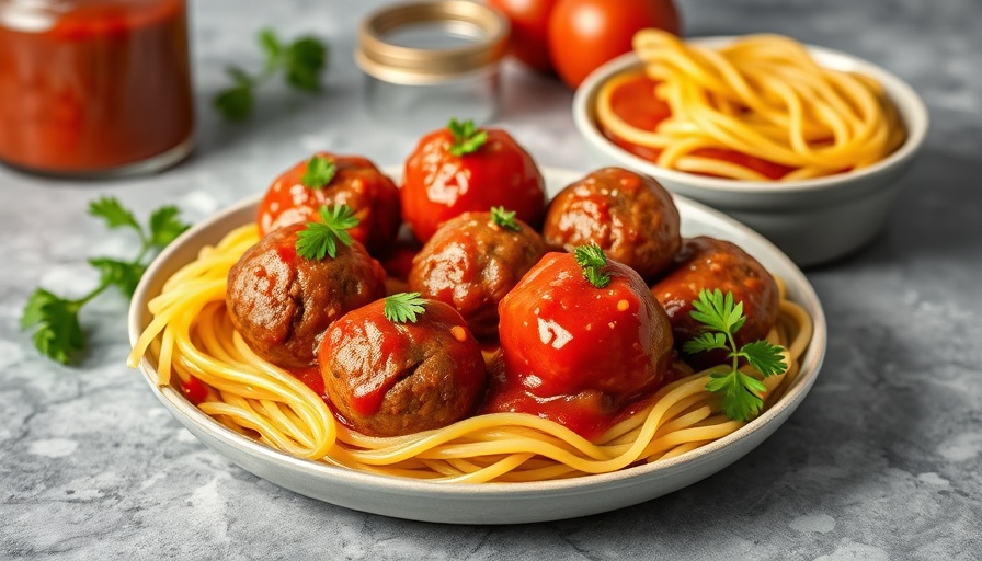 Easy meatball recipe, savory meatballs with spaghetti and sauce.