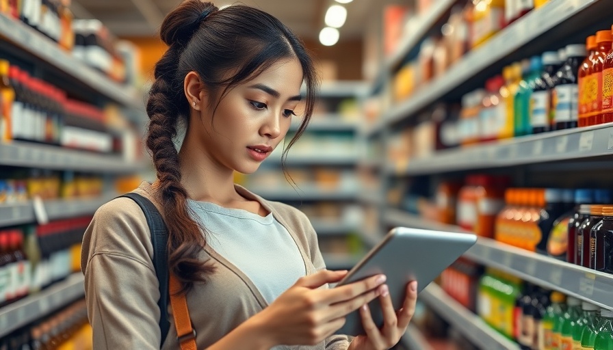 Woman using tablet for inventory management in store