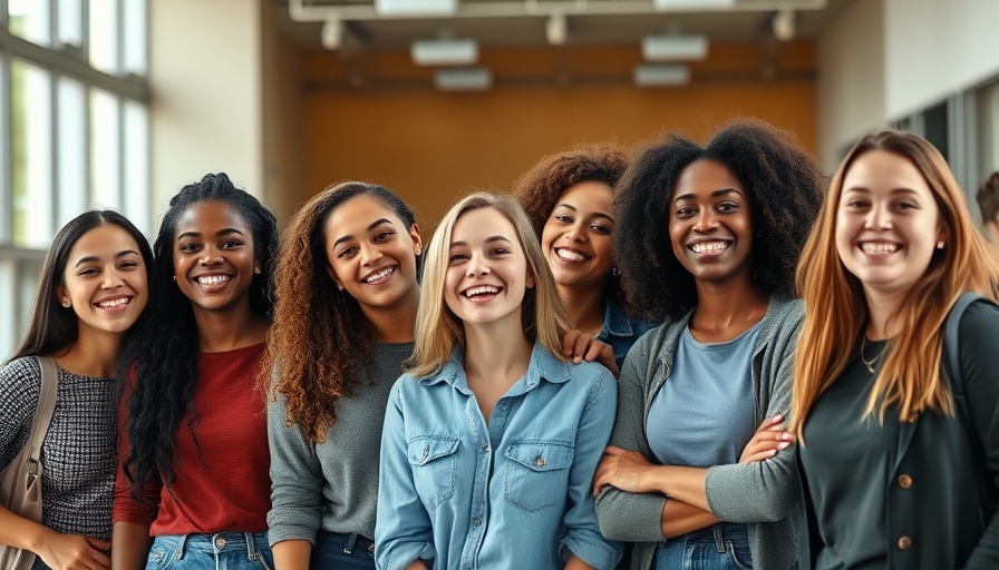 Happy young women connecting in study group setting, highlighting ways for kids and parents to stay connected with friends.
