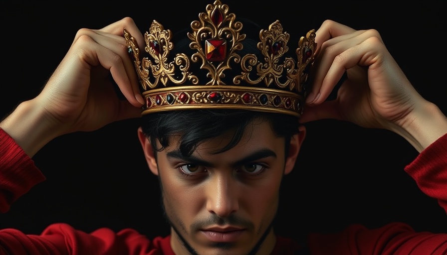 Person wearing an ornate crown, symbolizing leadership in nerd culture.