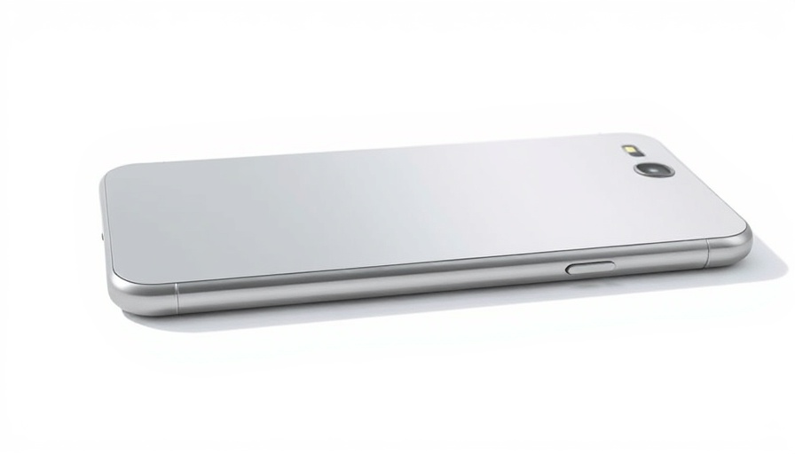 Slim profile of sleek smartphone indicating iPhone Air design.