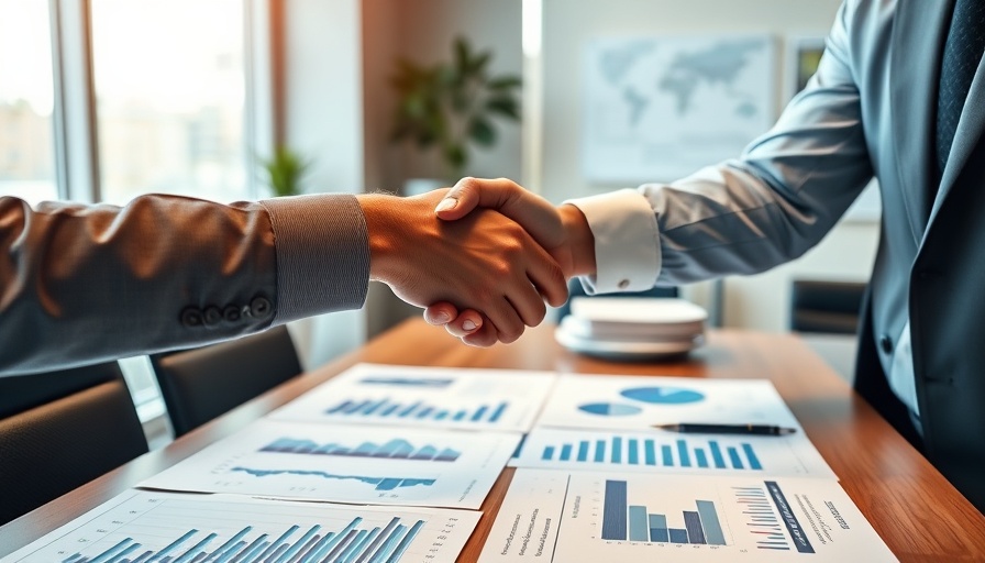 Professional handshake symbolizing effective onboarding team strategies with charts.