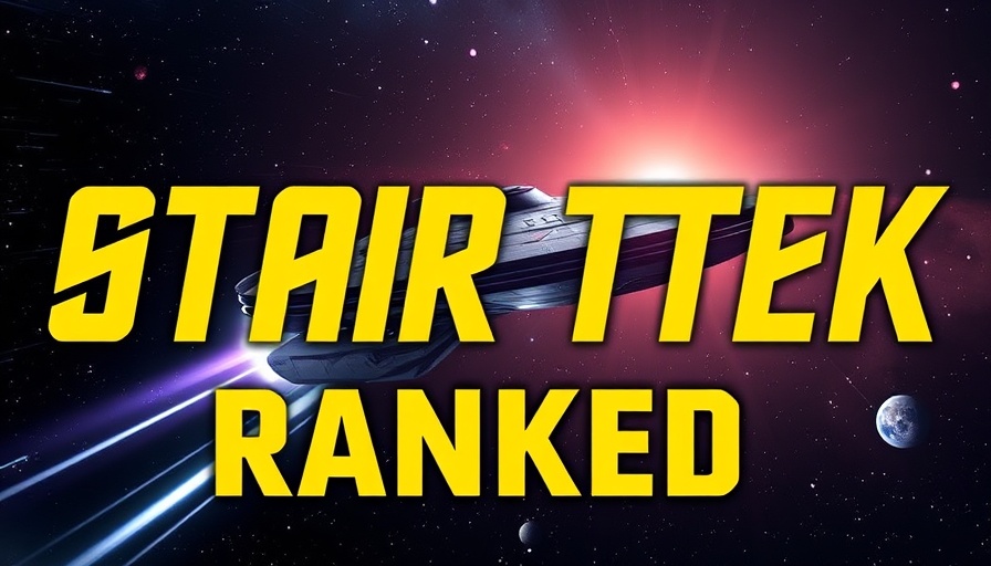 Star Trek movies and series ranked cosmic graphic with starship