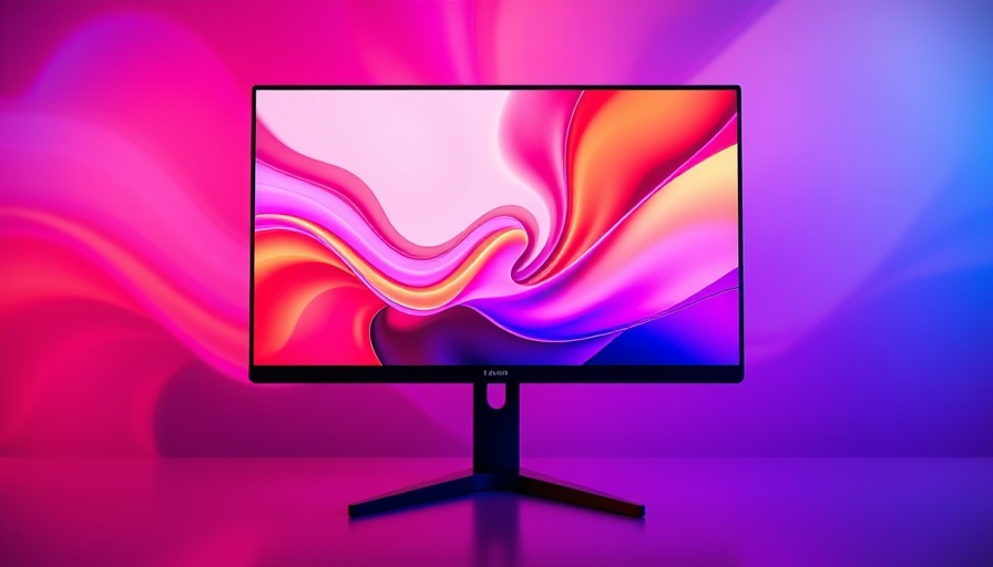 Modern monitor with vibrant display on colorful background, Best Computer Monitors 2025.