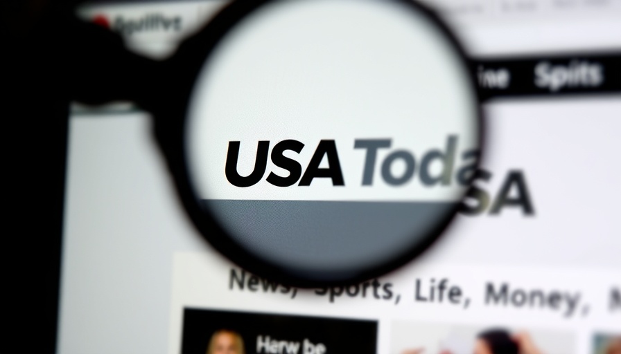 USA Today AI Chatbot DeeperDive site logo magnified on screen