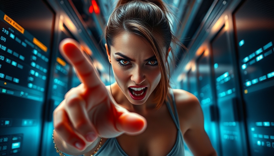 Importance of Colossus The Forbin Project: Futuristic woman with glowing eyes in server room.