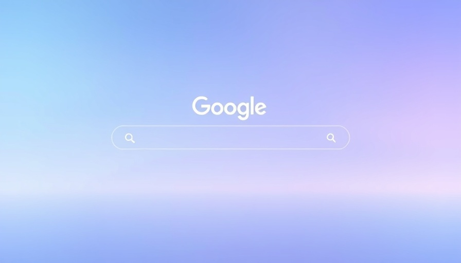 Google new Windows desktop app interface showing search bar on gradient background