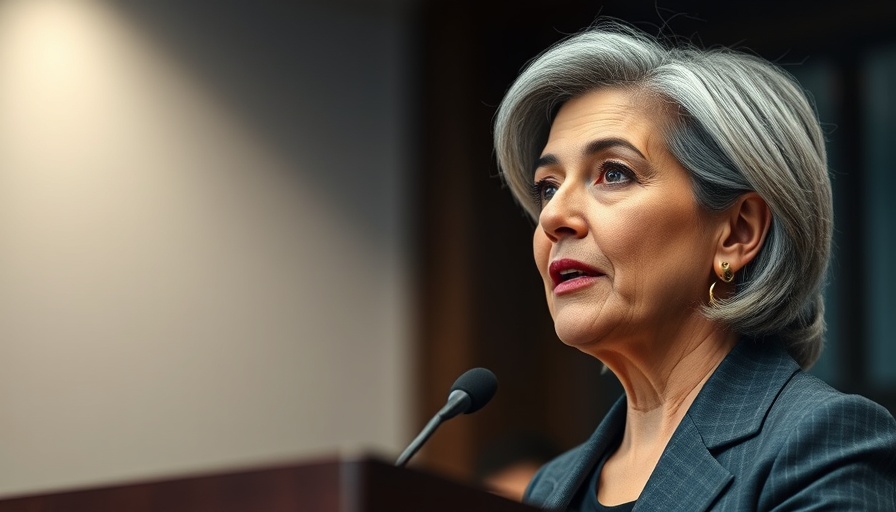 CDC Director testifying about vaccine recommendations in a photorealistic setting.