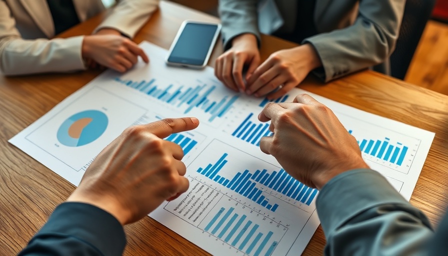 Business professionals analyzing financial reports for optimizing profit in business