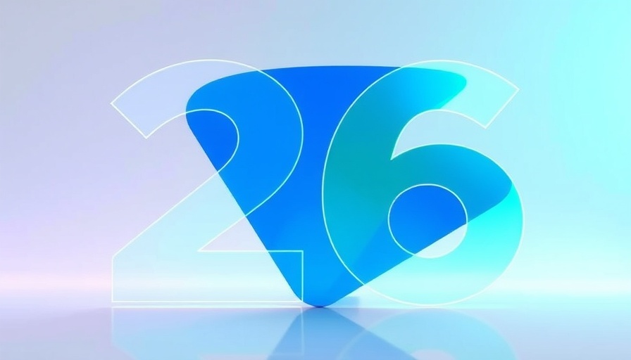 Abstract design featuring '26' for iOS 26.0.1 update.