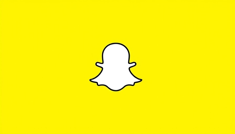 Snapchat logo on a bright yellow background.
