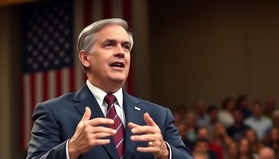Speaker at a podium during a memorial event under stage lighting.