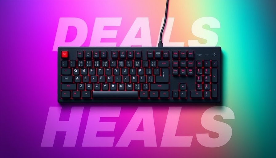 Vibrant Keychron Q1 HE keyboard discount offer background.