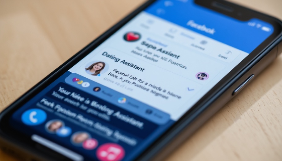 Facebook Dating Assistant interface showcasing romance features on smartphone screens.