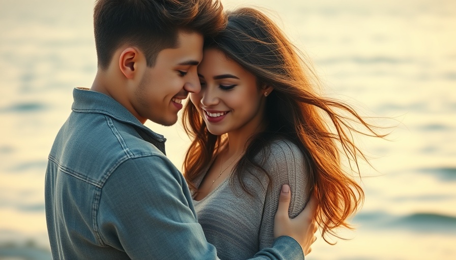 Teen couple sharing a moment by the sea, highlighting teen dating dynamics.