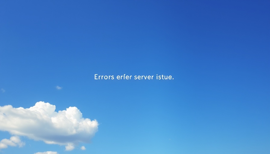 Bluesky App Outage error message against blue cloudy sky.
