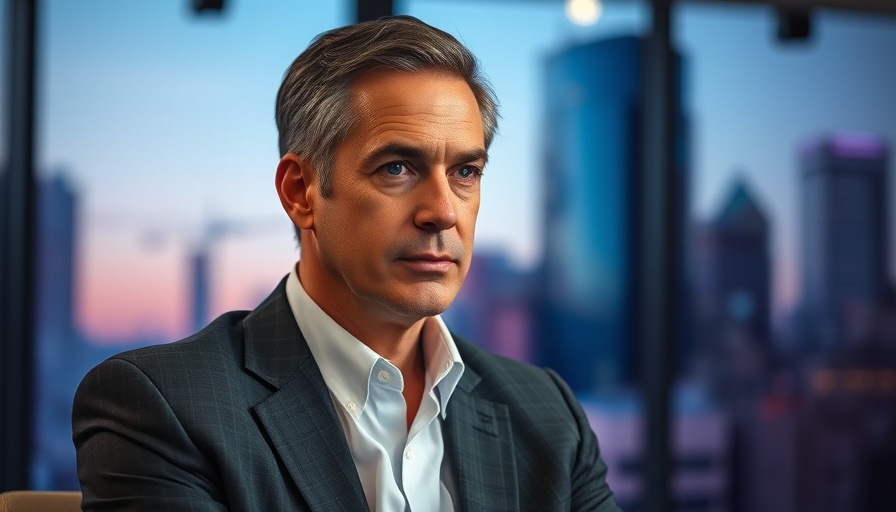 Middle-aged man in suit with thoughtful expression in studio