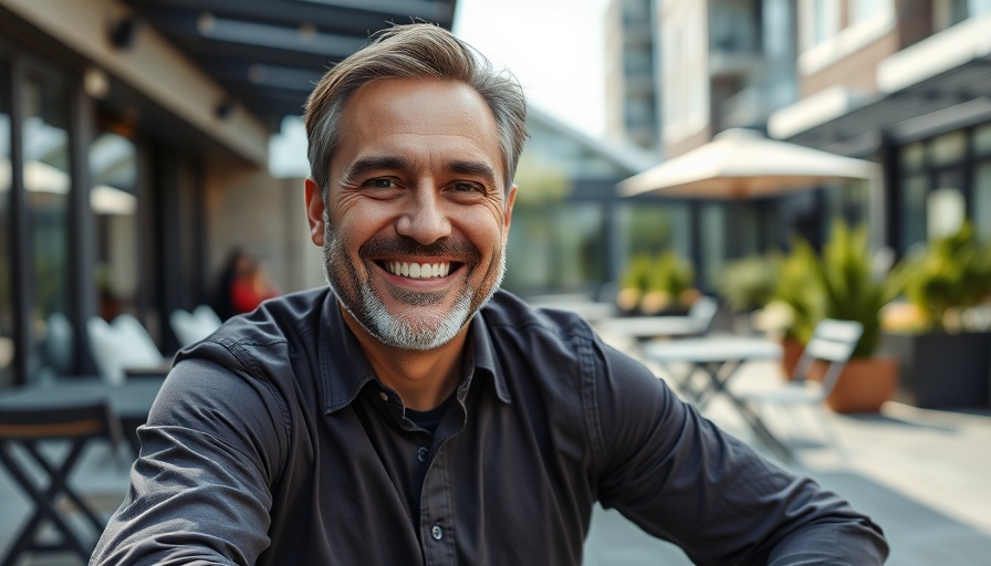 Confident man reflecting on financial clarity at year-end outdoors.