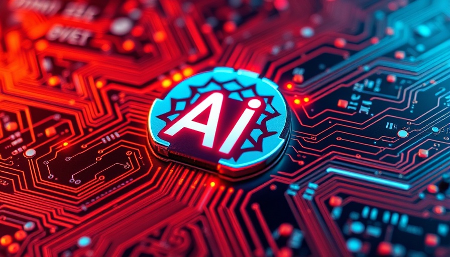 AI symbol on circuit board representing semiconductor policies.