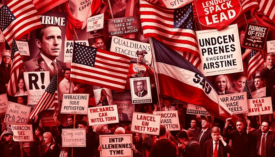 Collage of political imagery related to Cancel the Hate app doxing incident.