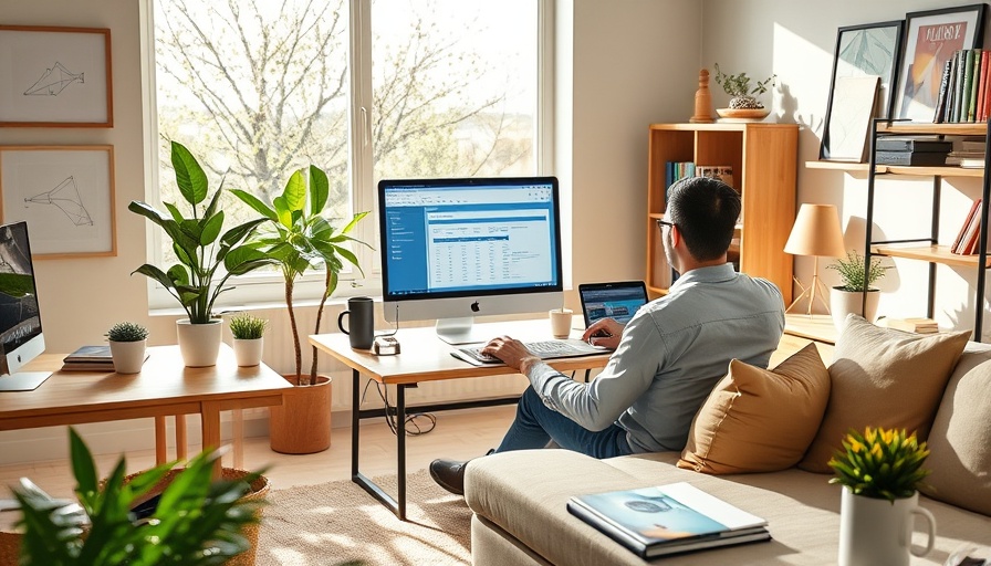 Modern home office using Microsoft Office 2024 for efficient management.