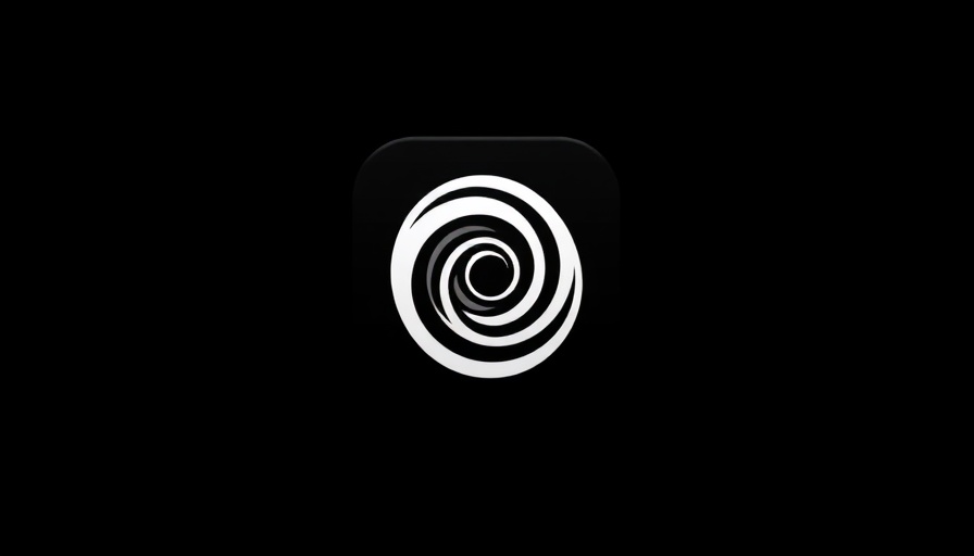 Abstract Threads Communities app logo on black background.