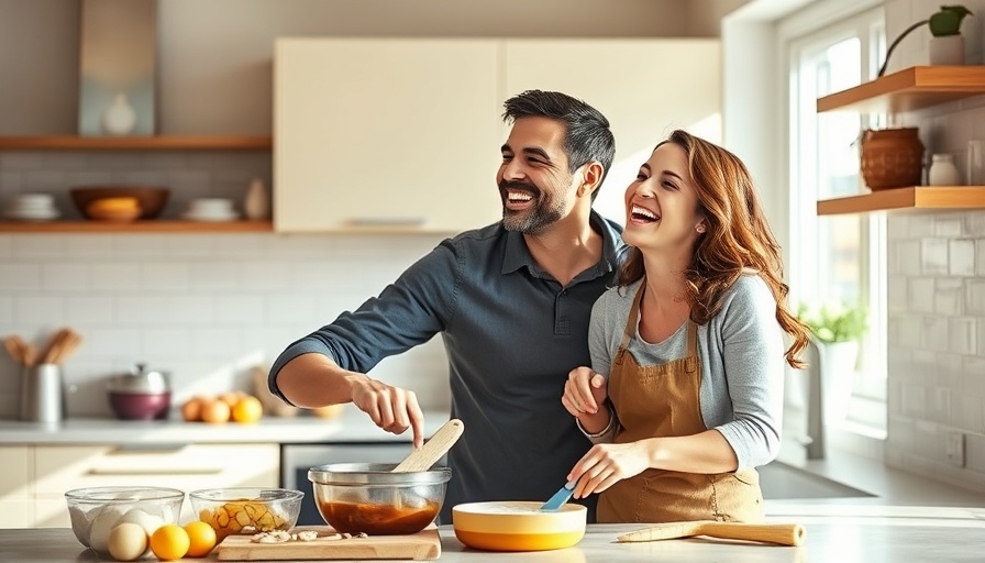 Couple baking together, showing gratitude in marriage.