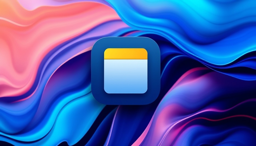 Sleek iOS Notes app icon with vibrant abstract background.