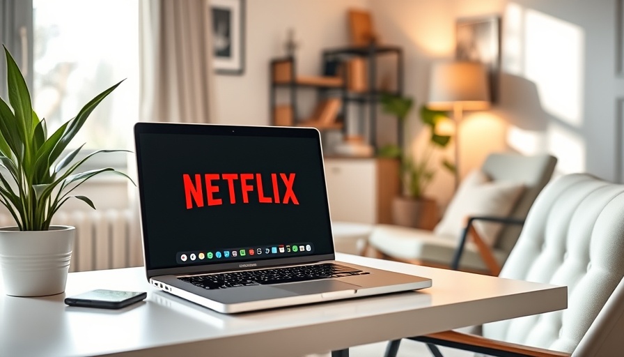 Netflix Remote Job Offer on a laptop in a modern home office.