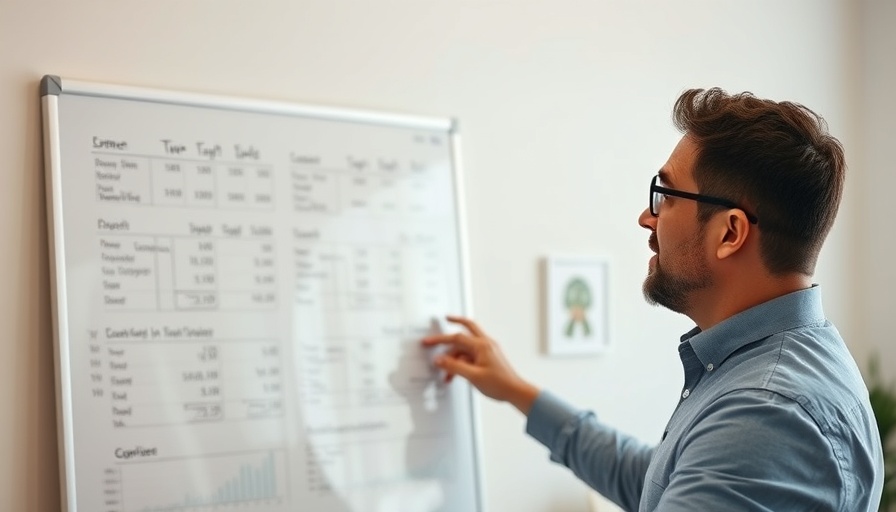 Financial expert illustrating financial forecasting models on whiteboard