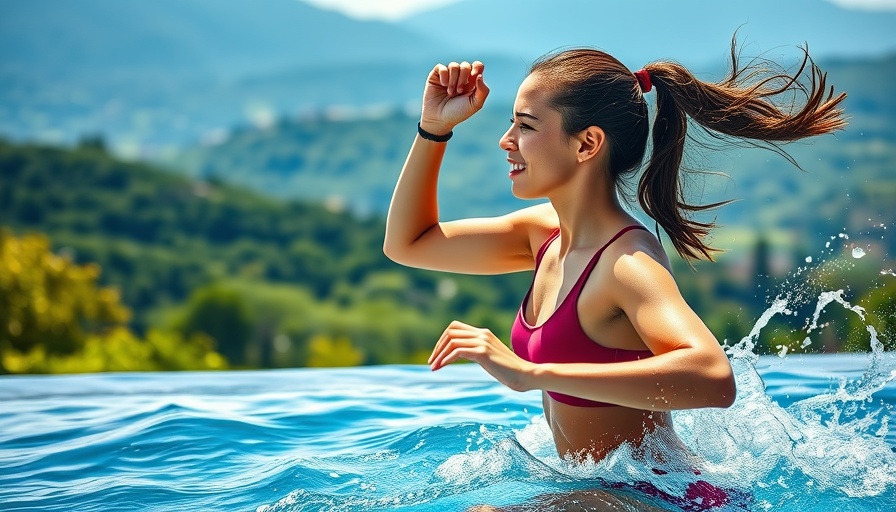 Energetic woman exercising showing structured water device health benefits.