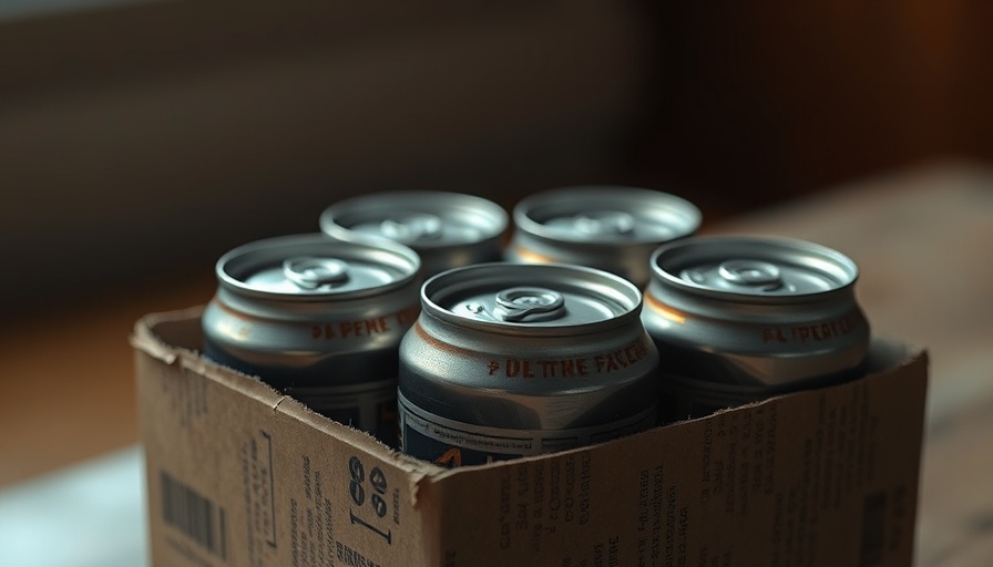 Close-up of drink cans, Death Wish Coffee trademark infringement.