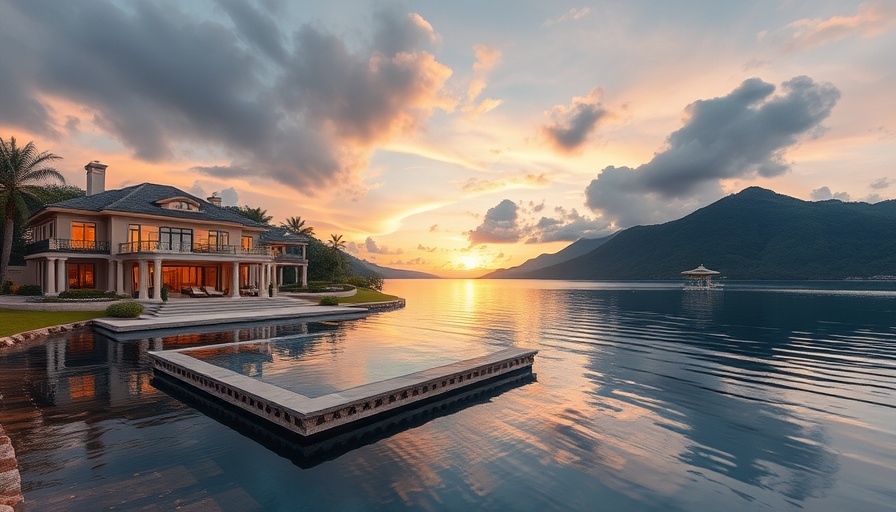 Villa d’Este La Collezione at sunset with floating pool