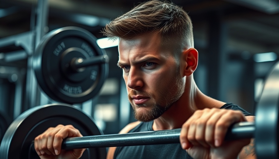 Man performing shoulder press, illustrating back and shoulder workouts for upper-body width.