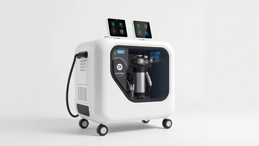 Dual Argon and Nitrogen Gas Plasma System with sleek design on wheels.