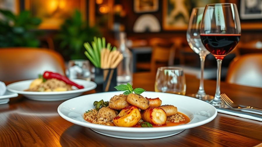 Elegant fine dining with Cuban cuisine on wooden table, GLP-1 medications and fine dining