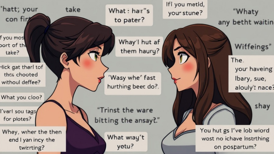 Postpartum moms facing hurtful comments depicted in an animated scene.