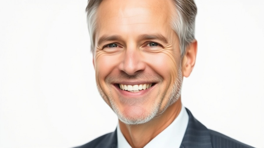 Professional portrait of a middle-aged man in a suit.