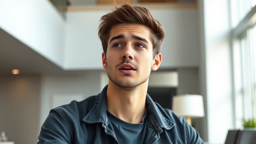 Young man discusses protective coatings for buildings in a modern setting.