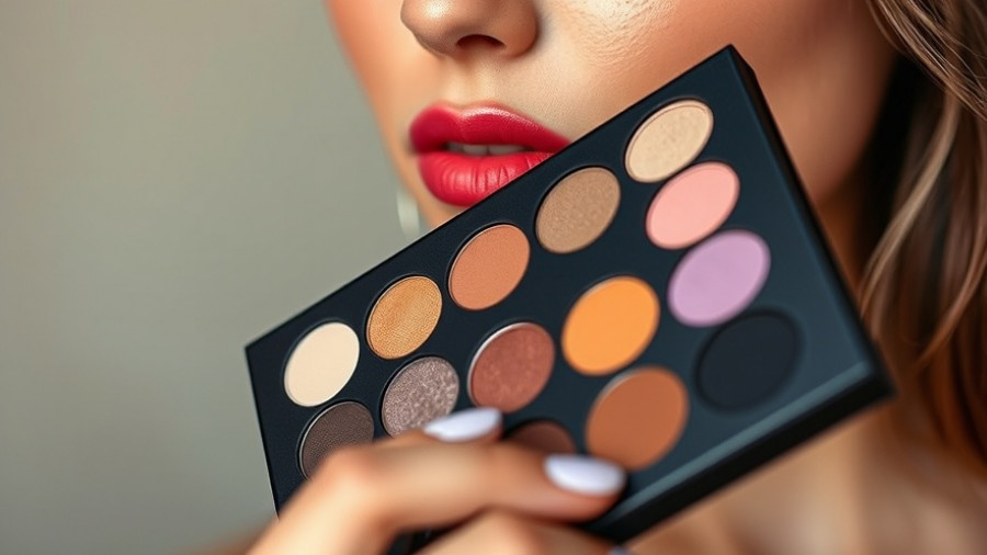 Close-up showcase of latest products at Sephora with eyeshadow palette.